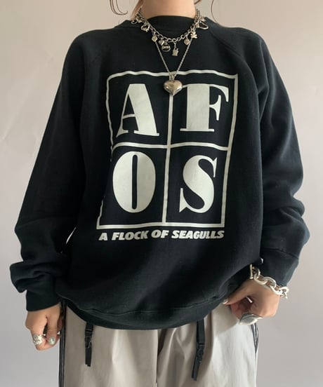 【USED】 90s Hanes A FLOCK OF SEAGULLS Sweat Top/241124-002