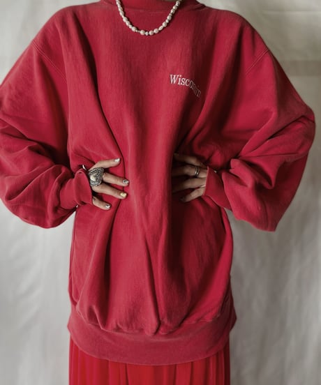 【USED】  90's USA Champion Reverse Weave Sweat wisconsin/210902-006