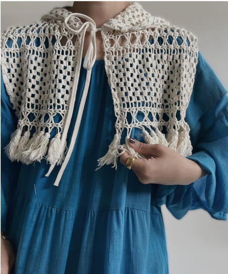 【RE;CIRCLE】 RE Crochet Lace Hood / 220427-002