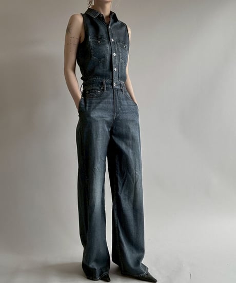 【USED】 Dead Stock rag & bone Denim Print All in One  / 250628-024