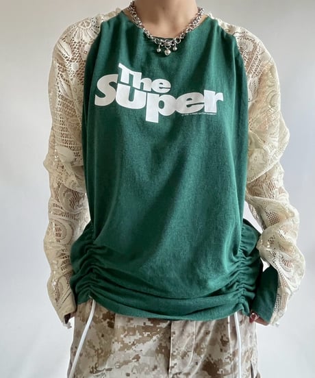 【RE;CIRCLE】 RE Lace Switching Raglan T-Shirt / 250605-004