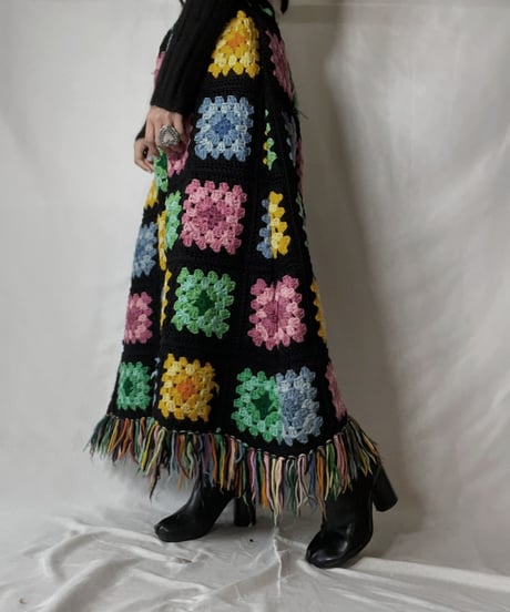 【RE;CIRCLE】 RE Granny Knit Long Skirt⑤/211014-025