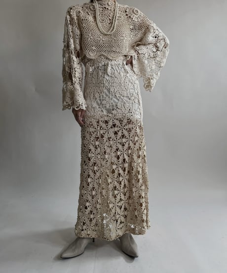 【RE;CIRCLE】 RE Crochet Lace Mermaid Skirt / 220427-013