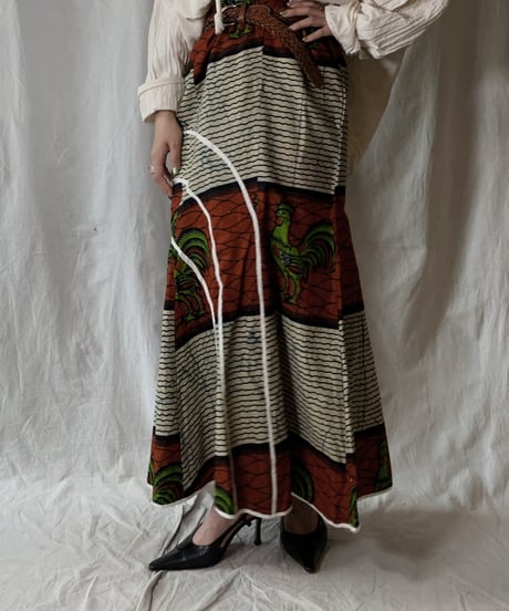 【USED】 African Batik Skirt②/210428-009