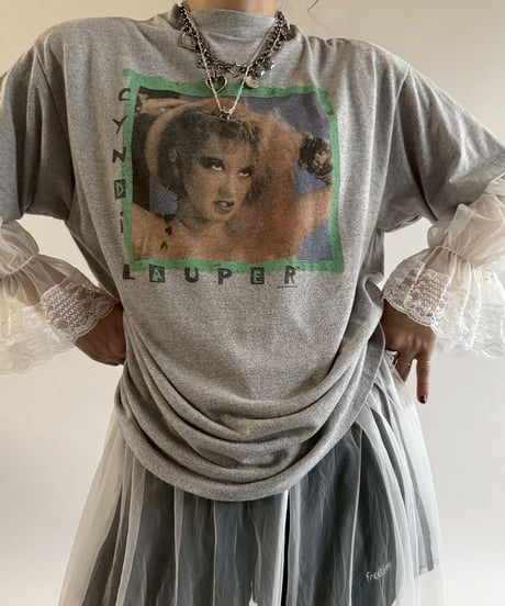 【USED】 84's STAR PRINTS CYNDI LAUPER Tour T-Shirt/250510-091