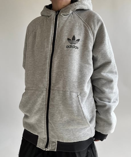 【USED】 adidas Padded Reversible Hooded Nylon Jacket /241228-010