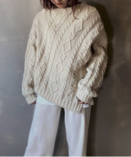 【RE;CIRCLE】Diagonal Cable Knit / 201112-019