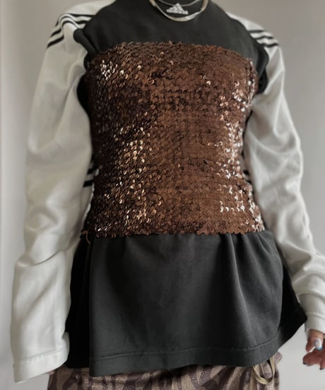 【USED】 Spangle Top Brown / 230401-035