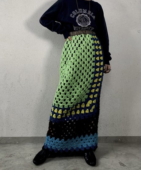 【RE;CIRCLE】 Granny Knit Long Skirt ① /210125-008