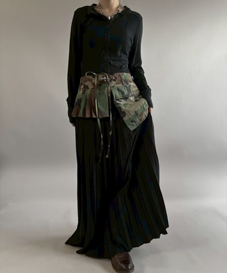 【3月中旬頃発送 / RE;CIRCLE】 RE Military Camouflage Wrap Skirt / 260226-001