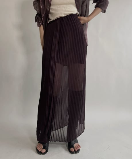 【USED】 Poly Long Skirt / 220702-004