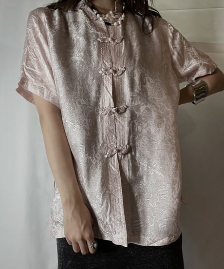 【USED】 Silk Chinese Shirt② /210805-035