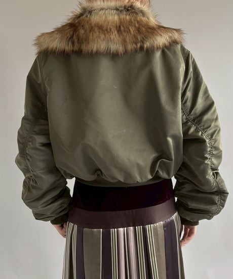 【RE;CIRCLE】  RE MA-1 Fur Collar Short Jacket/ 251120-001