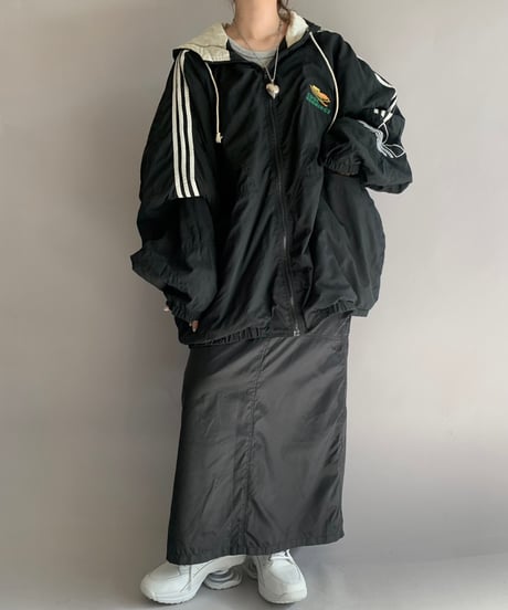 【USED】  Made in USA 80's adidas Hooded Nylon Jacket/241116-012