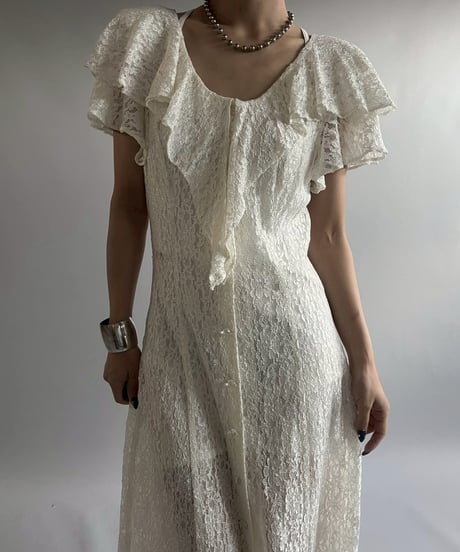 【USED】 Lace Pattern S/S One-Piece  /251012-012