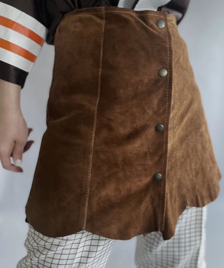 【USED】 Suede Leather Skirt / 230311-018