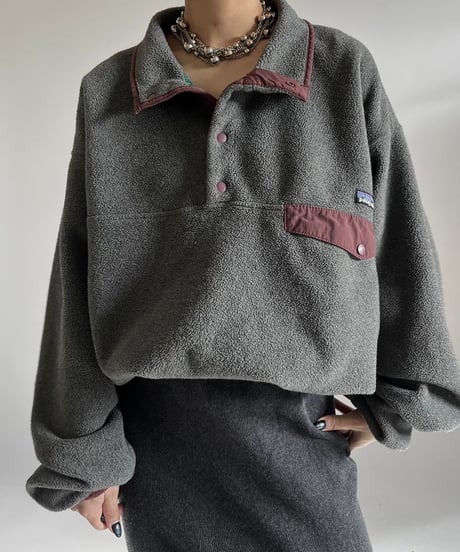【USED】 Made in USA 80~90's Patagonia Synchilla Snap T /241228-029
