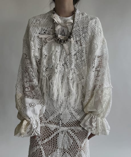 【RE;CIRCLE】 RE Crochet Lace Patchwork Bolero / 220526-023
