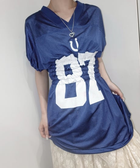 【RE;CIRCLE】 Shirring Football Shirt  /  250522-006