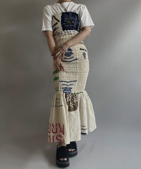 【RE;CIRCLE】RE Eco-Friendly Bag Shirring Skirt/ 230727-017