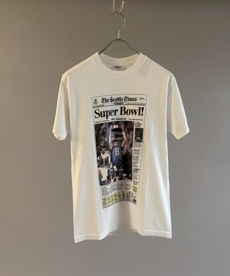 【USED】 06's JERZEES American Football Newspaper T-Shirt / 260607-016
