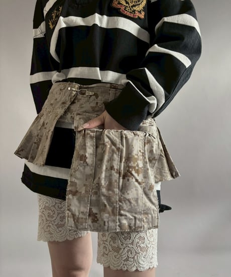 【RE;CIRCLE】 RE  Military Camouflage Wrap Skirt / 260226-009