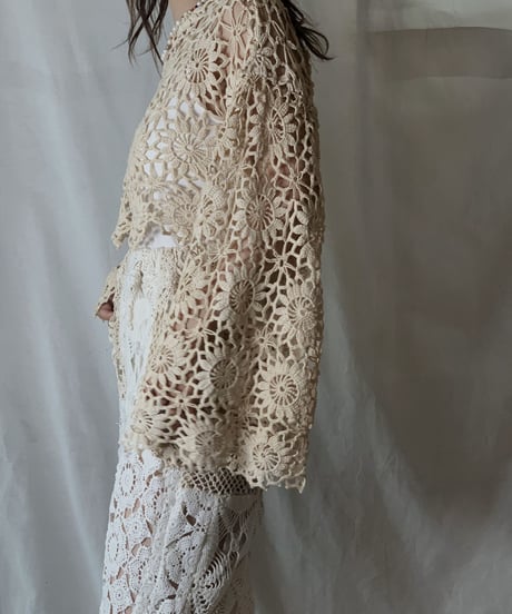 【RE;CIRCLE】  RE Crochet L/S Top/210512-011