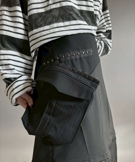 【RE;CIRCLE】 RE Suit Asymmetry Long Skirt / 260129-011