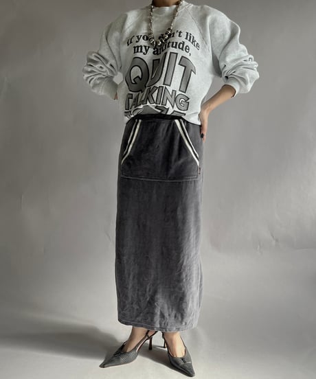 【USED】 SPOT Fleece Long Skirt/ 241214-024