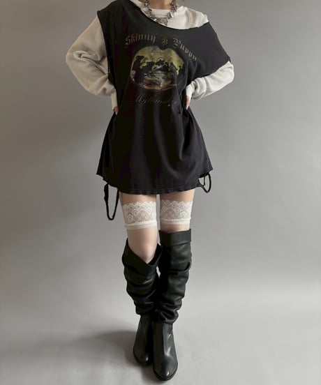 【USED】 Damage Cut-off T-shirt&Thermal Top /260607-029