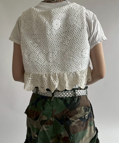 【RE;CIRCLE】RE Crochet Short Vest / 250515-006