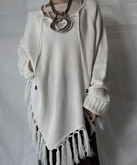 【USED】  Crochet Knit L/S Top⑦/211014-058