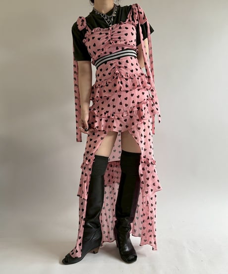 【USED】 Heart Pattern Camisole One-Piece/250510-074