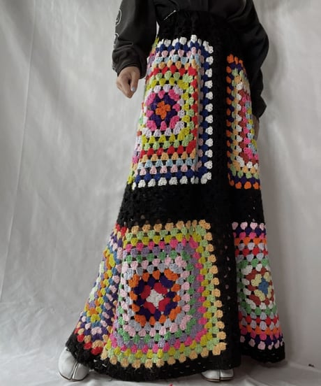 【RE;CIRCLE】 RE Granny Knit Long Skirt②/211014-013