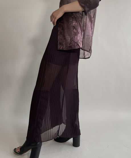 【USED】 Poly Long Skirt / 220702-004