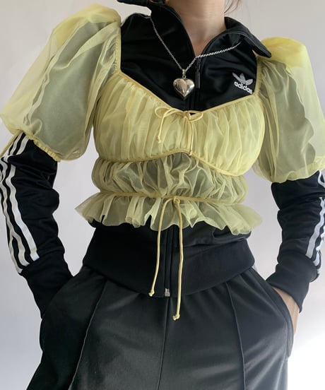 【USED】 Sheer S/S Puff Sleeve Top/241116-028