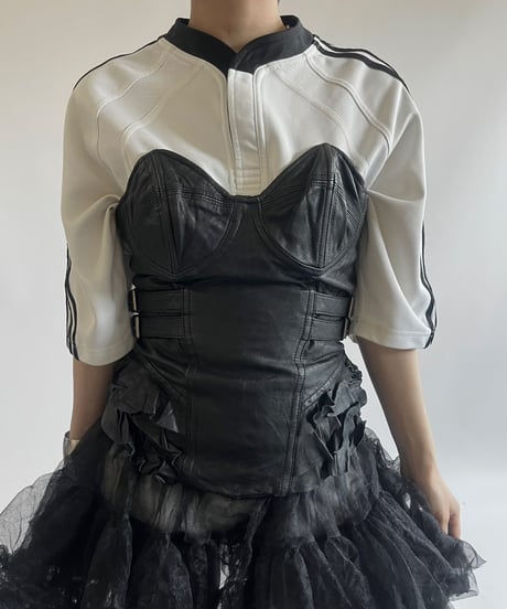 【USED】 Leather Bra Top / 250712-004