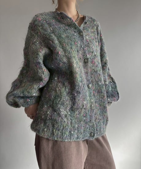 【USED】 Made in ITALY Mohair Knit Cardigan / 251129-030