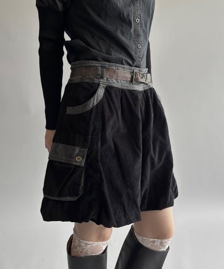 【USED】 Corduroy balloon mini Skirt / 250913-020