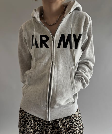 【USED】 ARMY print Zip Parka   /250920-018