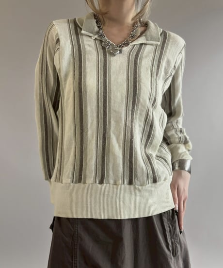 【USED】 L/S Knit Polo Shirt / 260411-023