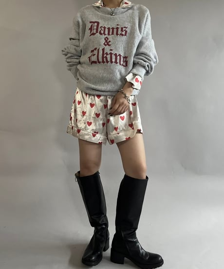 【USED】 MUMU Heart Patterned Pajama Set Up  /241109-016