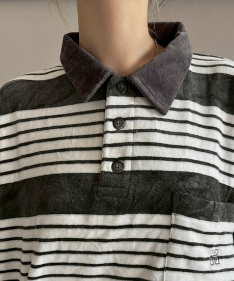【USED】 GIVENCHY Multi Border Velour Top / 260124-006