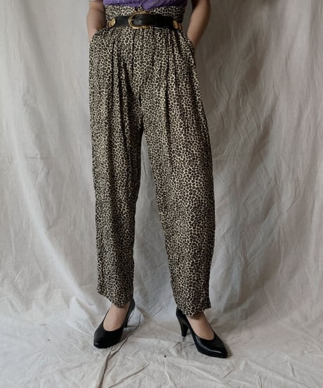 【USED】 Leopard Patterned Easy Pants/210421-038