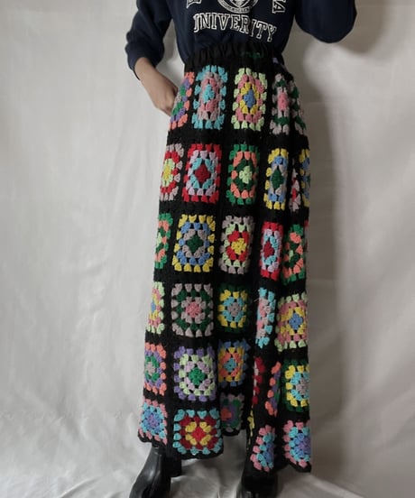 【RE;CIRCLE】 RE Granny Knit Long Skirt⑥/211014-026