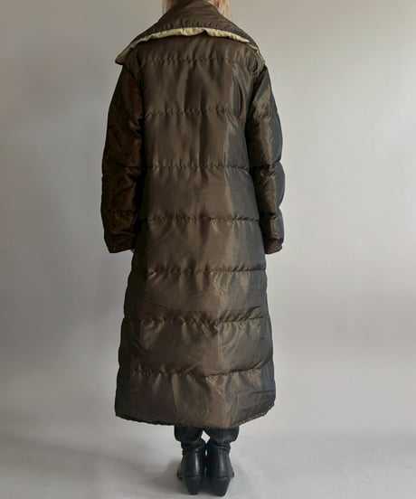 【USED】 Made in USA BILL BLASS Double Zip up Down Long Coat / 260131-004