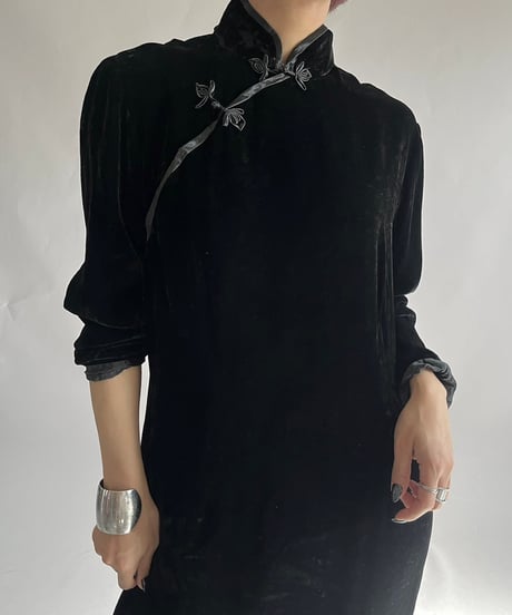 【USED】 Velour China Dress /241214-015