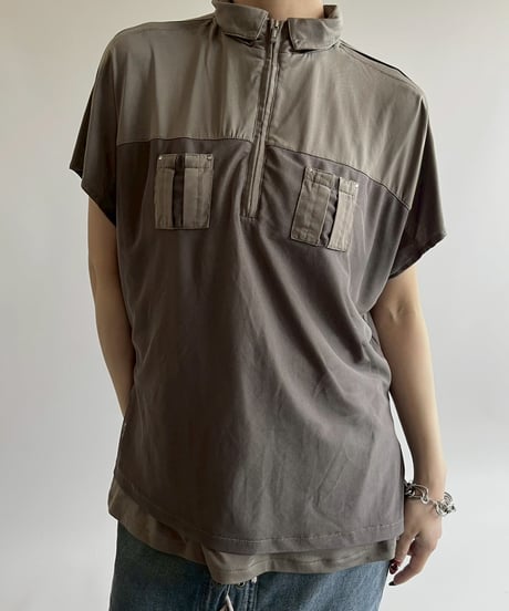 【USED】 DKNY GOLF Half Zip Design S/S Top  / 250526-009