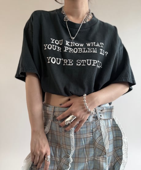 【USED】 Made in USA DELTA Message T-Shirt/250510-095
