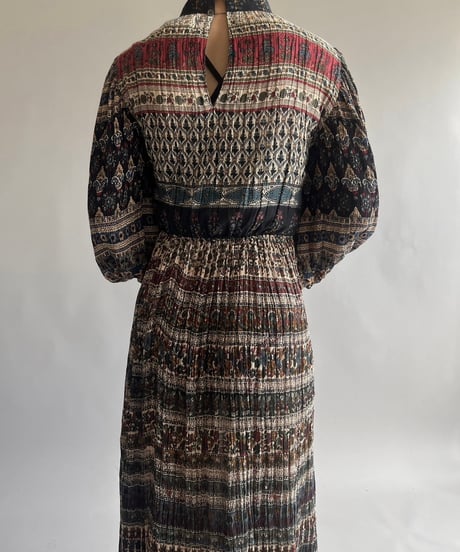 【RE;CIRCLE】 RE Indian Cotton Balloon Sleeved One-piece / 240912-001